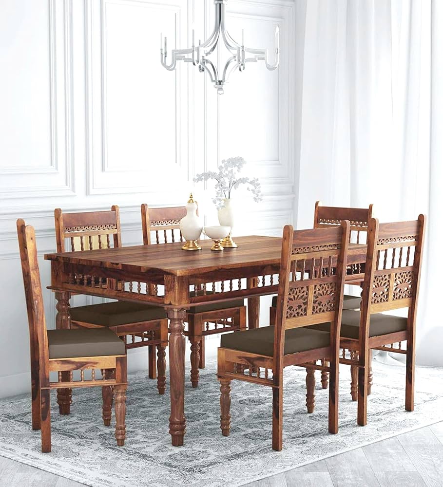 6 Chair Wooden Dining Table